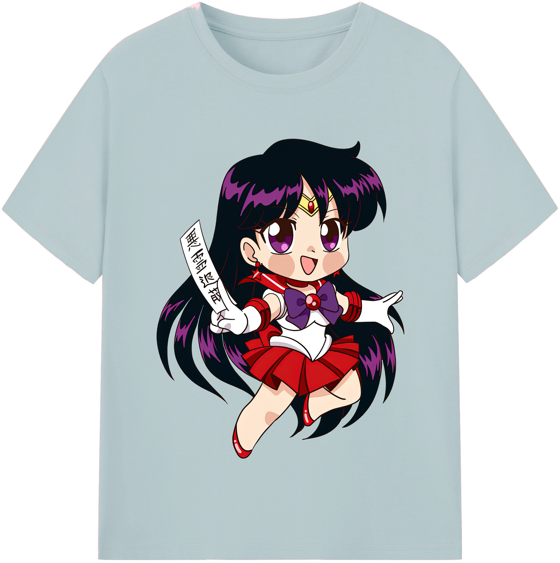 （画像用） 美少女戦士セーラームーン 火野レイ ひの レイ Sailor Moon Hino Rei （セーラーマーズ,Sailor Mars） 綿100％半袖Tシャツ（フロントプリント）